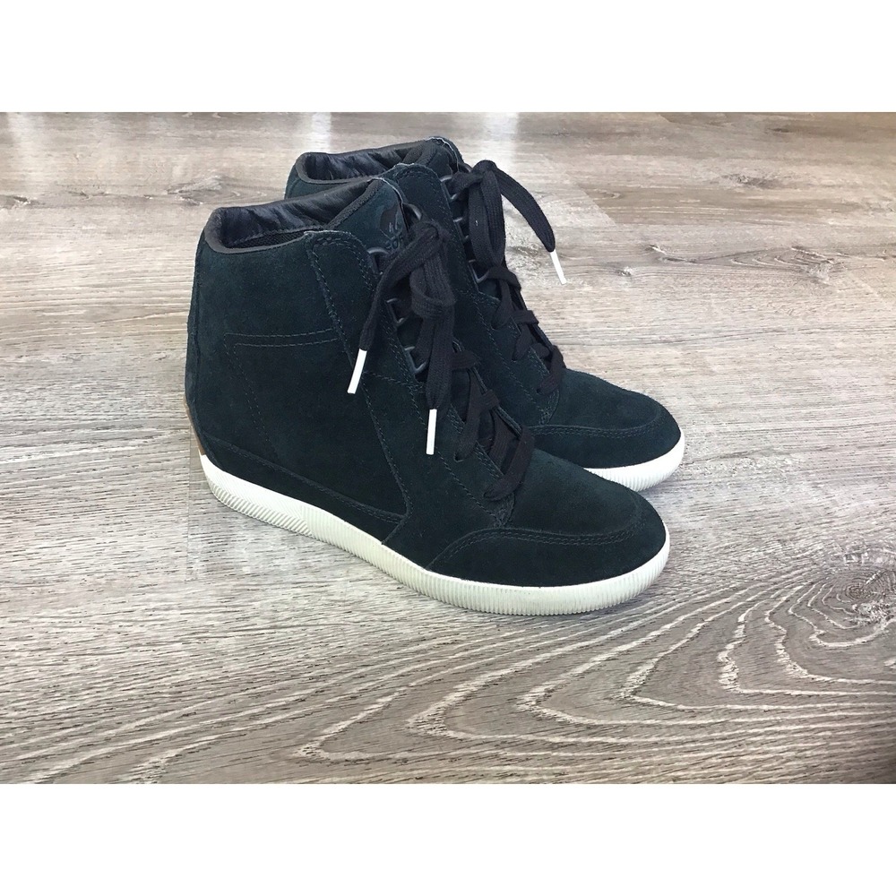 SOREL OUT N ABOUT WEDGE NL4913-010 Waterproof Boots Size 8 US 39 EUR Black